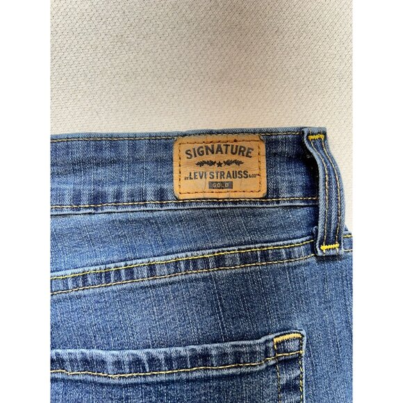 Levis Gold Signature Mid Rise Skinny Jeans Mens 32Wx30L Blue Denim Medium Wash - Picture 10 of 10